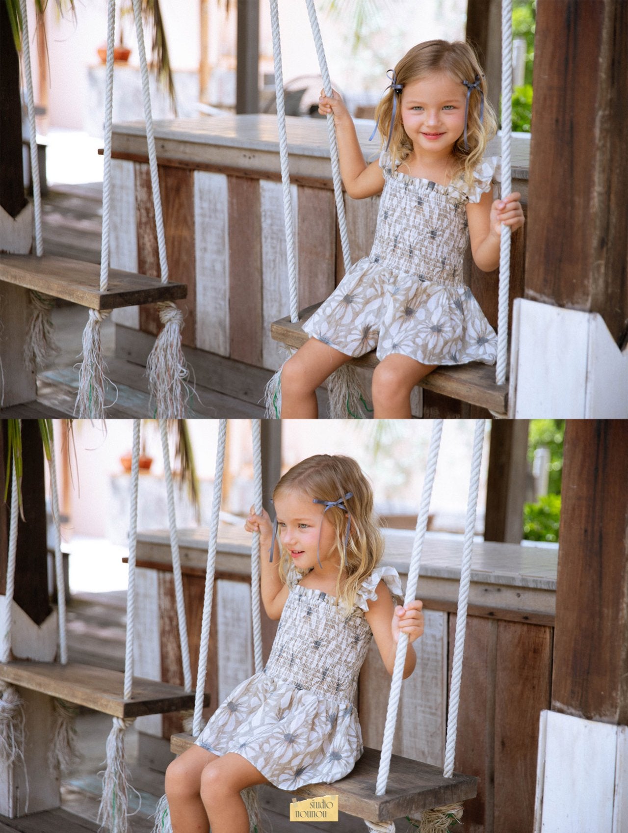 Palm Ruffle Overalls