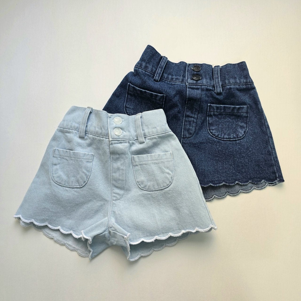 Wave Denim Shorts