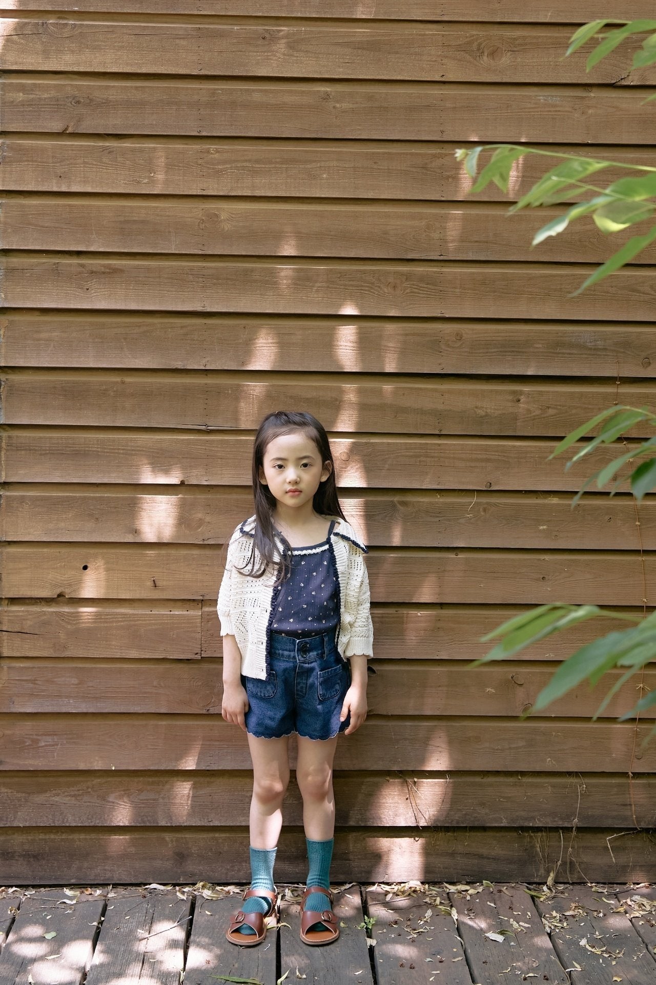 Wave Denim Shorts