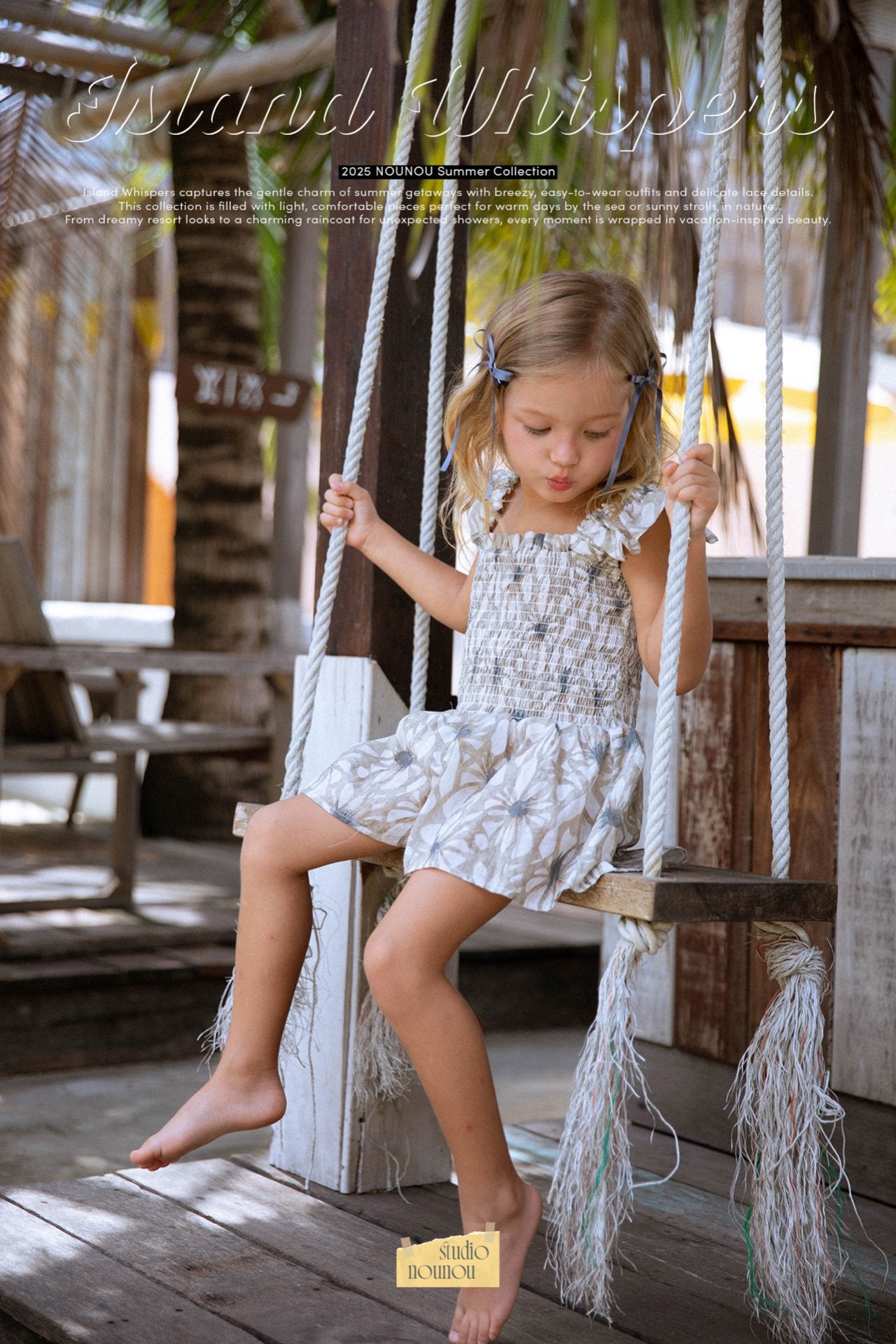 Palm Ruffle Overalls
